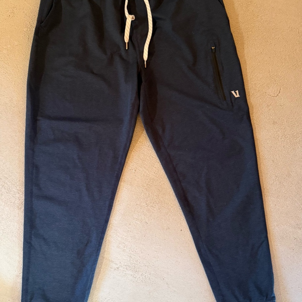 Vuori Blue Sweatpants Tapered Fit Elastic Waist
